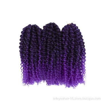 Factory wholesale price concessions 8 Inch Colorful ladies deep curly natural wigs